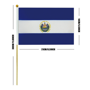 ธงซาลวาดอร์พร้อมก้านไม้ขนาด14*21ซม. จากทั่วโลก - Product Image 2