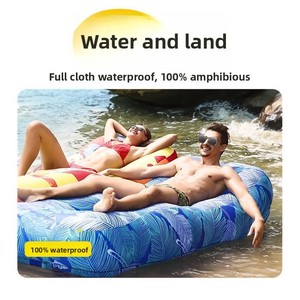 Lettino Gonfiabile Portatile Wind Leopard per Esterni, Divano <span class=keywords><strong>Materasso</strong></span> Pieghevole in Tessuto Composito per Campeggio e Festival Musicali - Product Image 4