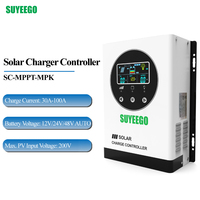 SUYEEGO 12V 24V 36V 48V 60A 80A 100A MPPT Contrôleur de charge solaire Contrôleur d'affichage LCD 150VDC