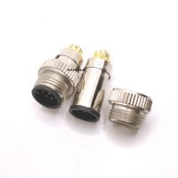 Haute qualité A Code mâle M12 connecteur à 8 broches M12 connecteur blindé pour le moulage de câble