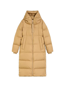 Custom Logo Women's Premium Long <b>Down</b> Jacket Luxury Maxi Puffer Parka <b>Coat</b> High Quality Plain Dyed Winter Outerwear - Product Image 1