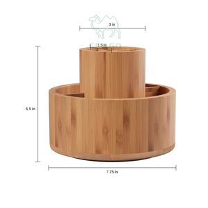 Nouveau Style Maquillage Organisateur Naturel Bambou Beauté Organisateur En Gros Maquillage Organisateur Tiroirs - Product Image 5