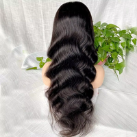 Cheveux humains vierges sans colle, qualité 12A, brésiliens, pour perruques Body Wave avec dentelle, pour femmes noires