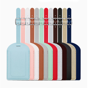 Customized PU leather luggage <b>tag</b> for carrying and identifying personal information - Product Image 5