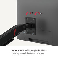 Support de moniteur de jeu LDT126-C012 17"-32" 10kg, fixation de bureau entièrement réglable avec bras à ressort à gaz unique