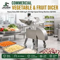 Industriële Automatische Fruit Wortel Groente Kubus Snijmachine Roestvrij Staal 220V/380V 1.5kW Voedselverwerkingsapparatuur
