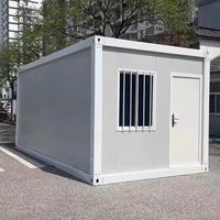 Portable 20ft préfabriqué paquet plat conteneur maison minuscule remorque pour la vie urbaine hôtel utilisation pour chambre paramètres extérieurs