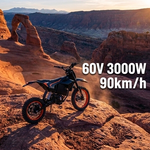 Moto tout-terrain puissante avec moteur central de 3000 W, batterie au lithium 60 V 24 Ah, autonomie de 90 km, E-Dirt Bike - Product Image 6