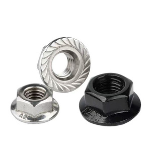 Trung Quốc bán buôn M3 M4 M5 M6 M8 M10 M12 Đen Thép không gỉ din6923 lục giác mặt bích hạt với răng cưa Metric hạt - Product Image 4