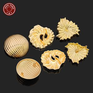 Botones Metálicos con Vástago, Botones Personalizados con Formas Irregulares, Logotipo Grabado, Botones Dorados para Vestidos y Ropa - Product Image 4
