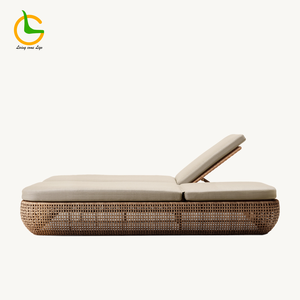 Mây trời ghế dài cho bên ngoài mây bãi biển ghế Patio đồ nội thất thiết lập Chaise phòng chờ vườn đồ nội thất ngoài trời thiết lập - Product Image 4