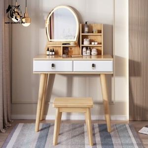 Fabricante chino, excelente precio, personalizable, gran stock, tocador ecológico de nuevo diseño, muebles de dormitorio, tocador de madera con espejo - Product Image 1