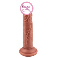 Mini Pene Artificial de Silicona, Palo de Masturbación para Mujeres Adultas, Tapón Anal Suave, Modelo de Silicona Líquida para Entrada Anal