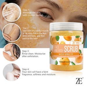 Gommage corporel au sel humide, café, curcuma, gingembre et fraise, enrichi en vitamine E, le plus vendu, pour l'exfoliation 1KG - Product Image 4