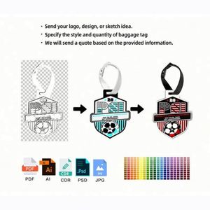 Etiqueta de equipaje de PVC blando 2D/3D personalizada de lujo al por mayor, etiqueta de equipaje de PVC rígido impresa con diseño de letras a la moda - Product Image 4