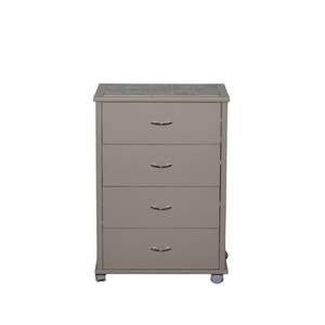 High Quality Solid Beech Wood Utility Cart with Heavy <b>Drawer</b> <b>Set</b> <b>Plastic</b> Wheels & Iron Handles for Modern Compact Homes - Product Image 1