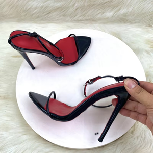 Tacones de Moda de 10CM 12CM con Plantilla Roja para Damas, Zapatos de Tacón Alto Finos y Elegantes para Mujer - Product Image 6