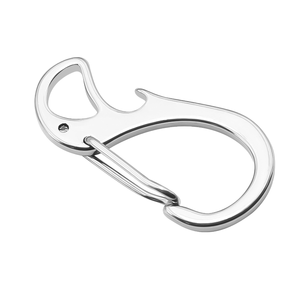 Stainless Steel Snap <b>Hook</b> Polished Finish Keychain Carabiner <b>Clip</b> - Product Image 1