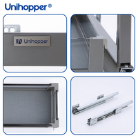 Tiroir à épices coulissant pour cuisine, montage latéral, fermeture douce, panier à épices en verre, Unihopper Factory