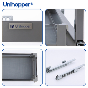 Unihopper Factory Kitchen <strong>Storage</strong> Pull Out Spice Drawer Side Mounted <strong>Soft</strong> Closing Glass Seasoning <strong>Basket</strong> - Product Image 3