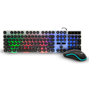 Juego de teclado y ratón para juegos RGB, 104 teclas, interfaz <span class=keywords><strong>USB</strong></span> con cable para jugadores, botón redondo, accesorios para teclado - Product Image 1