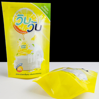 Sac en plastique de pochette debout personnalisée pour la lessive en poudre pour emballage de savon à lessive et de liquide vaisselle