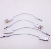 Adaptateur de transfert audio et de charge USB 2.0 avec prise jack 3,5 mm pour iPod Shuffle 3e, 4e, 5e, 6e et 7e génération