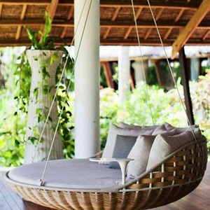Ensemble de meubles de jardin de style resort moderne, chaise longue <span class=keywords><strong>en</strong></span> <span class=keywords><strong>rotin</strong></span> de bambou durable, extérieur - Product Image 2