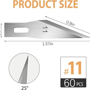Cuchillas Exacto, Cuchillas para Cuchillo Exacto 11, Cuchilla para Manualidades # 11 Cuchillas de repuesto Exacto con estuche de almacenamiento para scrapbooking y plantillas - Product Image 3