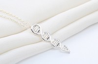Collar con colgante en espiral de la estructura molecular del ADN, joyería creativa para amantes de la ciencia