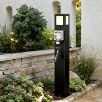 Prise d'extension extérieure étanche IP66 en acier inoxydable avec capteur de mouvement 20A, prises personnalisables pour camping-car et jardin