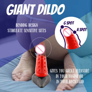 SEXBAY Neues Modell Monster Red Liquid <span class=keywords><strong>Silicone</strong></span> Großer Dildo Starke Saug-<span class=keywords><strong>Penis</strong></span> partikel für den Rücken <span class=keywords><strong>penis</strong></span> für Frauen - Product Image 4