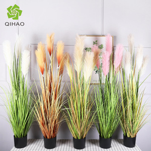 Artificial Reed Bonsai Floor Plants Multi Piece Package High Simulation Leaves Indoor Decor Wedding Props Home Decoration - Product Image 5