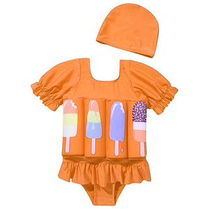 Venta caliente niños manga corta <span class=keywords><strong>Shorty</strong></span> flotabilidad traje de baño nadar chaleco desmontable flotador traje de baño para niños aprender a nadar - Product Image 4