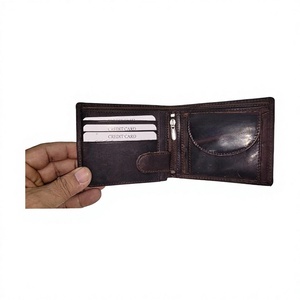 Waterproof Men's Genuine Leather Open Closure Short Star Pattern Fashion Credit Card Wallet - Product Image 6