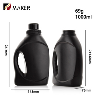 1300ml 1200ml 1000ml 1l vide HDPE détergent à lessive emballage de remplacement Pe plastique vêtements nettoyant distributeur adoucissant bouteille
