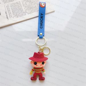 <span class=keywords><strong>Pequeño</strong></span> regalo para los amantes de las películas de terror famoso psicópata asesino <span class=keywords><strong>Chucky</strong></span> Freddy Roger Jackson Frankenstein espeluznante llavero de Halloween - Product Image 6