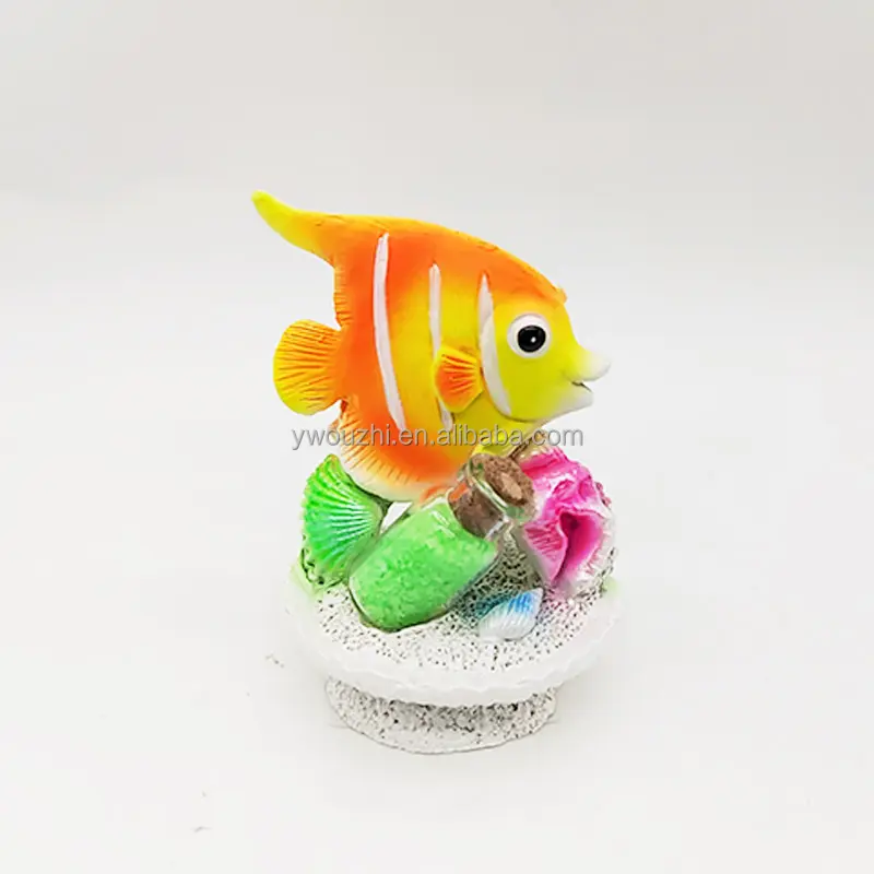 Wholesale Beach Polyresin Sculpture Unique Design Souvenir Gifts Tropical Ocean Fish Dolphin Turtle Resin Crafts Figurines