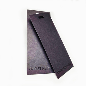 Reuners Étiquette volante personnalisée en papier brun brodé pour vêtements et chaussures Impression concave-convexe durable pour sacs - Product Image 4