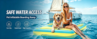Rampe flottante gonflable pour chien, échelle pour animaux de compagnie, capacité 260 LBS, rampe antidérapante en PVC pour piscine, lac, yacht