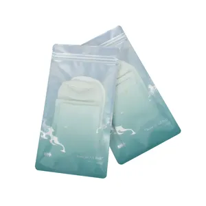Özel ambalaj açılıp kapanabilir çorap paketi lamine çanta geri dönüşümlü şeffaf pencere plastik ambalaj fermuar ile