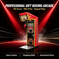 Machine de jeu de boxe à monnayeur FEC avec distribution de cadeaux, support anglais 1 an pour salles de jeux intérieures et arcades
