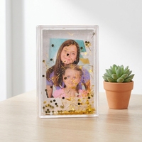 Marco de Fotos Acrílico Instax Mini de 2*3 Pulgadas Personalizado al por Mayor de Fábrica con Líquido de Agua con Purpurina Flotante
