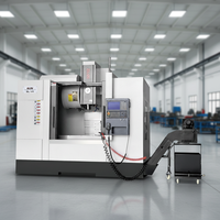Fraiseuse verticale CNC 24T avec magazine d'outils, table rotative, commande automatique FANUC, robuste, haute productivité