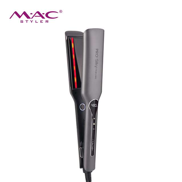 MAC Factory Best Selling Wide Titanium Plate Steam Hair Straightener Infrared Fast Hot Professional Flat Iron