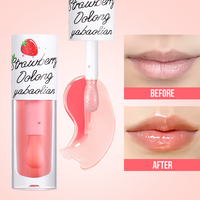 Huile à lèvres liquide imperméable Kawaii Honey Strawberry, longue tenue, non collante, hydratante, teinture pour les lèvres, volumisante, soin hydratant pour les lèvres