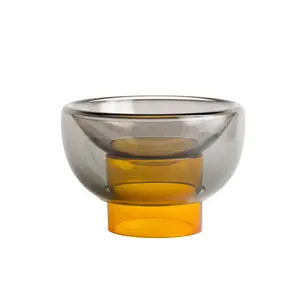 Декоративная чаша для фруктов из боросиликатного стекла