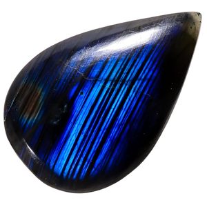 Pierre précieuse naturelle de labradorite, taille poire, 48+ carats, bleue, polie, pour la création de bijoux - Product Image 1