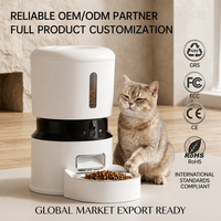 Distributeur automatique de nourriture pour animaux de compagnie intelligent avec contrôle vidéo à distance, capacité de 4 L, caméra Wi-Fi, rechargeable, avec bol amovible pour la maison