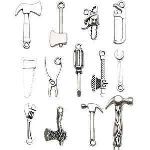 Pendentifs en alliage d'argent antique, formes variées, pour la fabrication de colliers, accessoires de bijoux DIY, alliage de zinc plaqué - Product Image 5